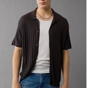 American Eagle Button Up Sweater Polo Men’s Size Large